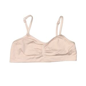 MAIDENFORM Girl's Light Pink Sports Bra Large 34A Adjustable Straps